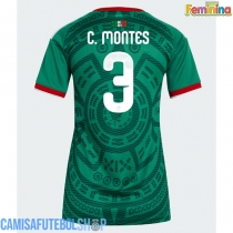 Camisa de time de futebol México Cesar Montes #3 Replicas 1º Equipamento Feminina Mundo 2026 Manga Curta